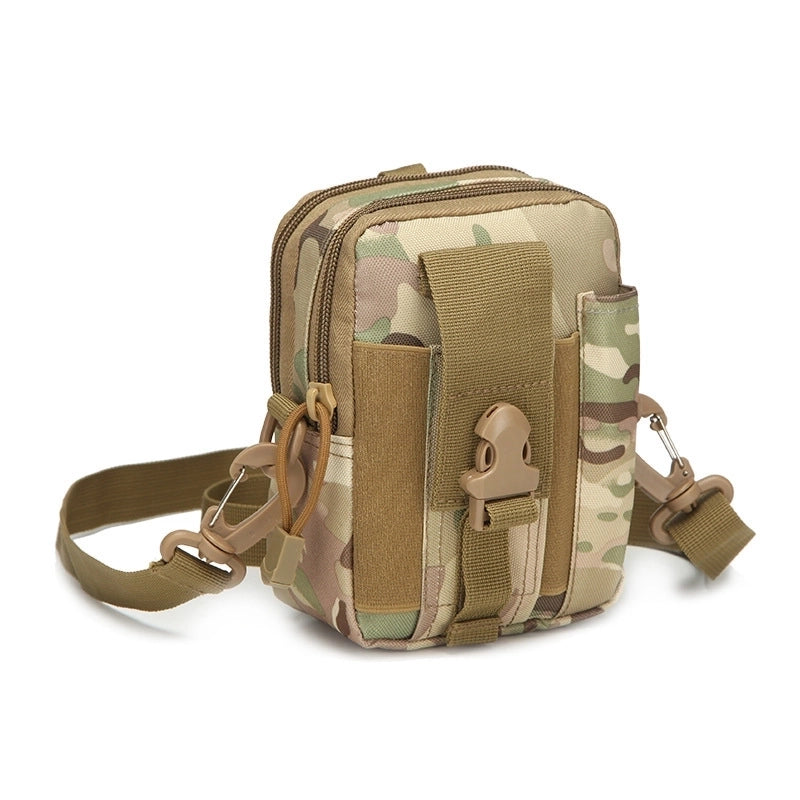 Men's Sports Solid Color Camouflage Oxford Cloth Running Waist Bags