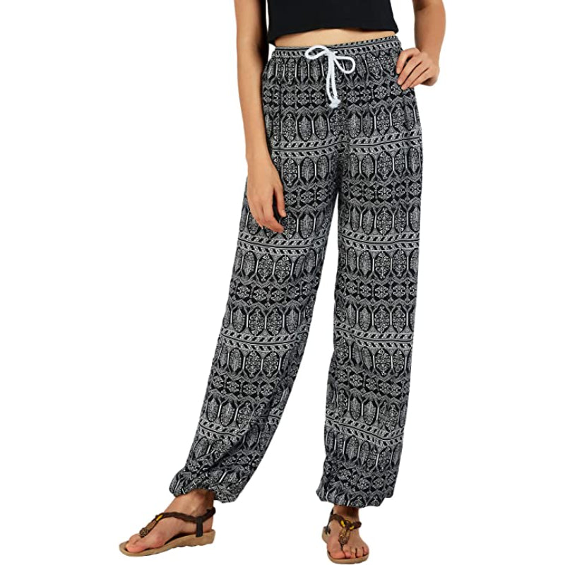 Women's Floral Print Boho Yoga Pants Harem Pants