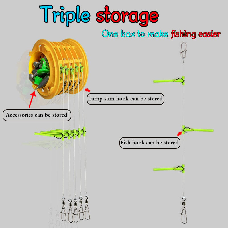 🐟2023 Newest Anti-tangle Tandem Fishing Hooks with Organizer(Buy 2 Pcs Get 10% Off)