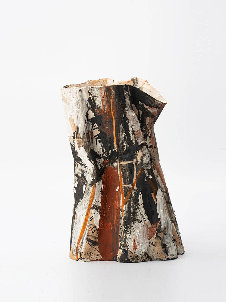 Silent Wind Ink Splash Handmade Ceramic Vase