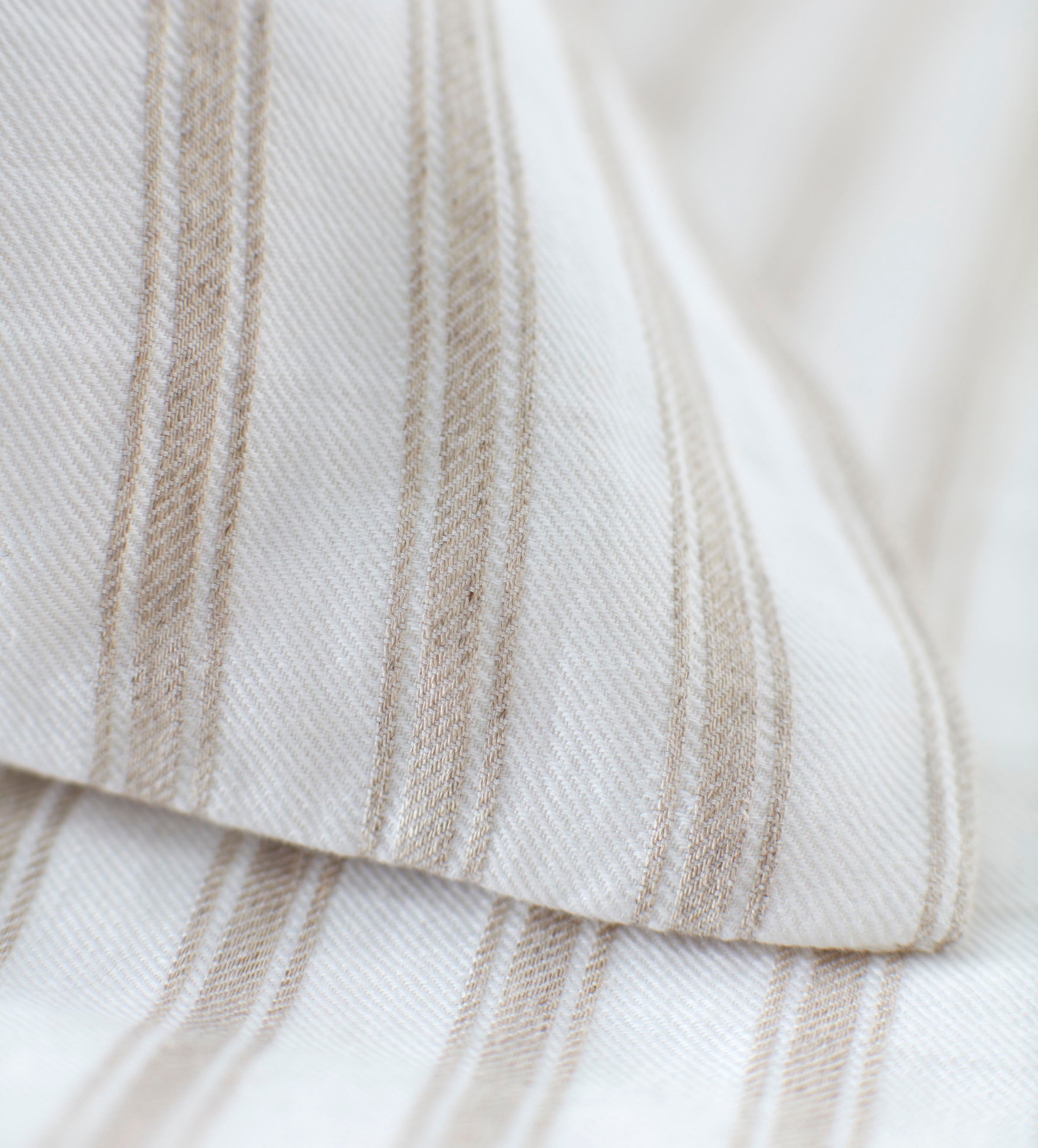 Natural French Ticking Stripe Cotton Linen Housewife Pillowcase