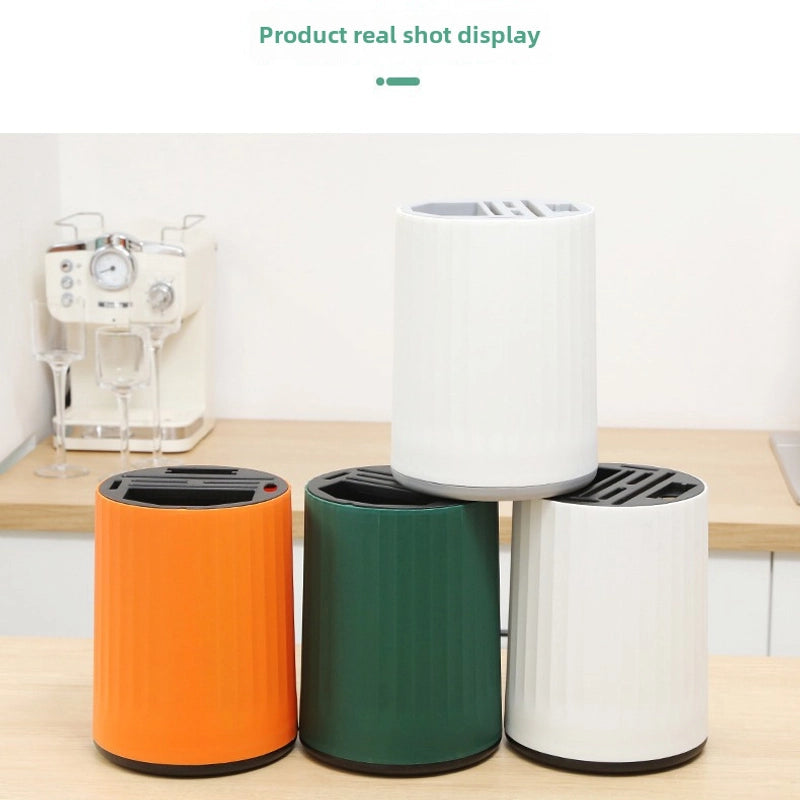 Hot Kitchen Rotating Knife Rack Storage Rack Multifunctional Household Chopsticks Kitchen Knife Tableware Shelf Storage Artifact
