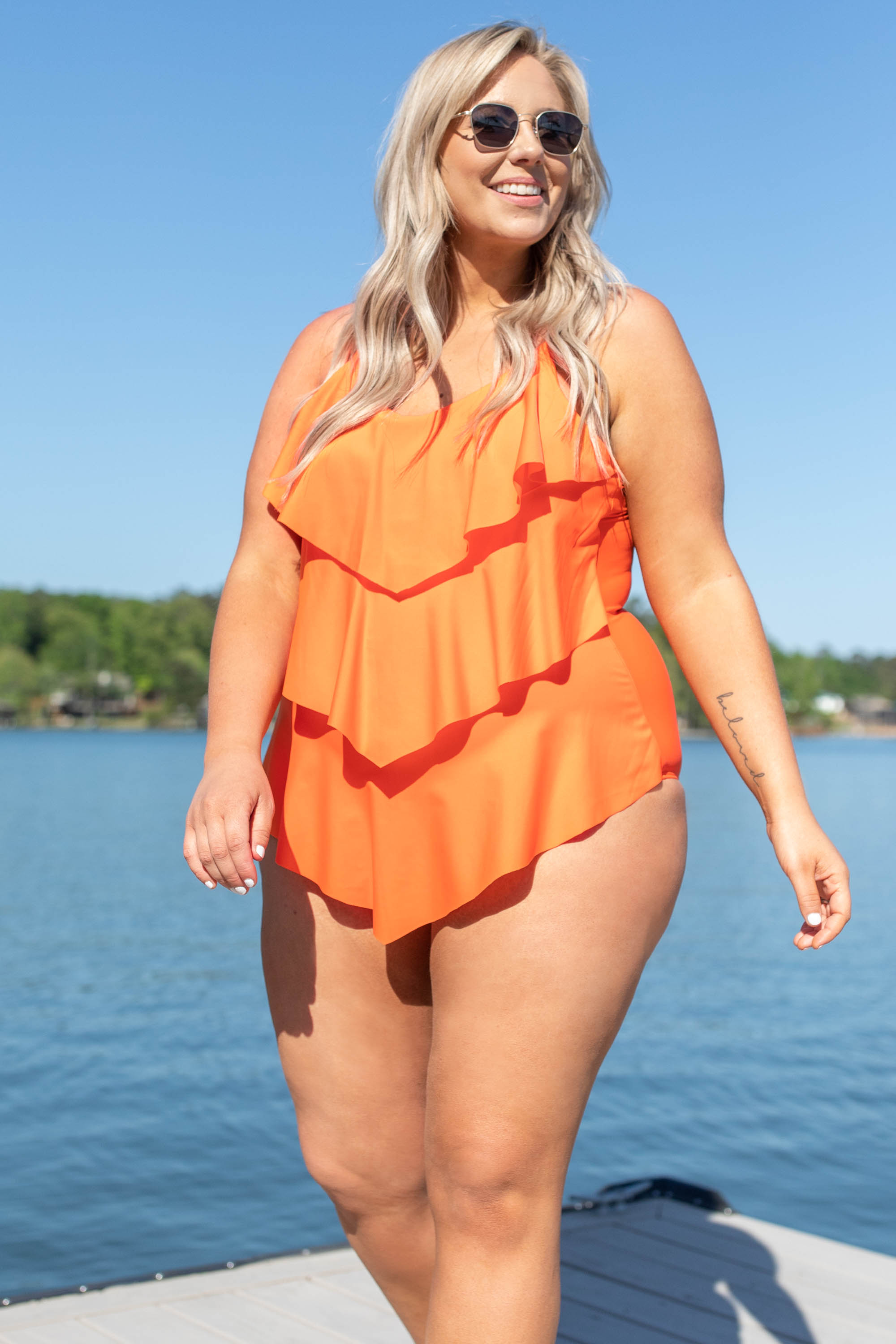 Summertime's Calling Swimsuit. Orange