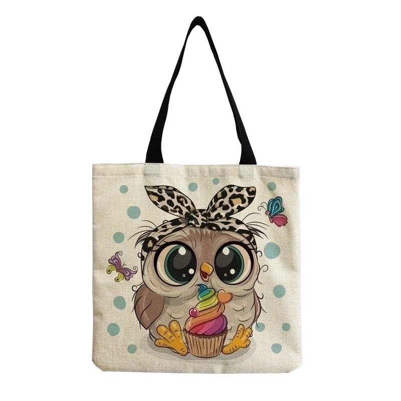 Women's Casual Cartoon Shopping Bags