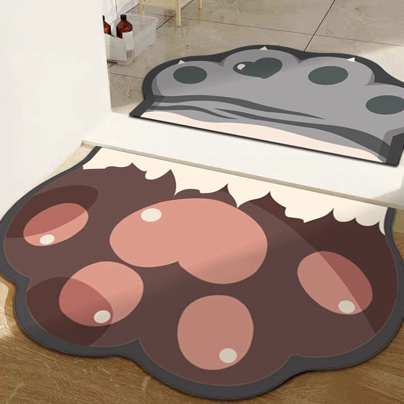 Bathroom Diatom Mud Soft Mat Absorbent Floor Mat Bathroom Door Mat Toilet Door Carpet Cute Cat Claw Non-slip Floor Mat