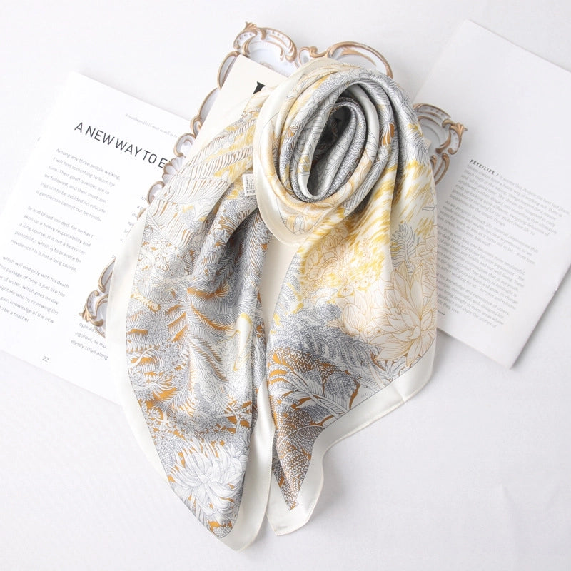 Women's Elegant Printing Silk Silk Scarf