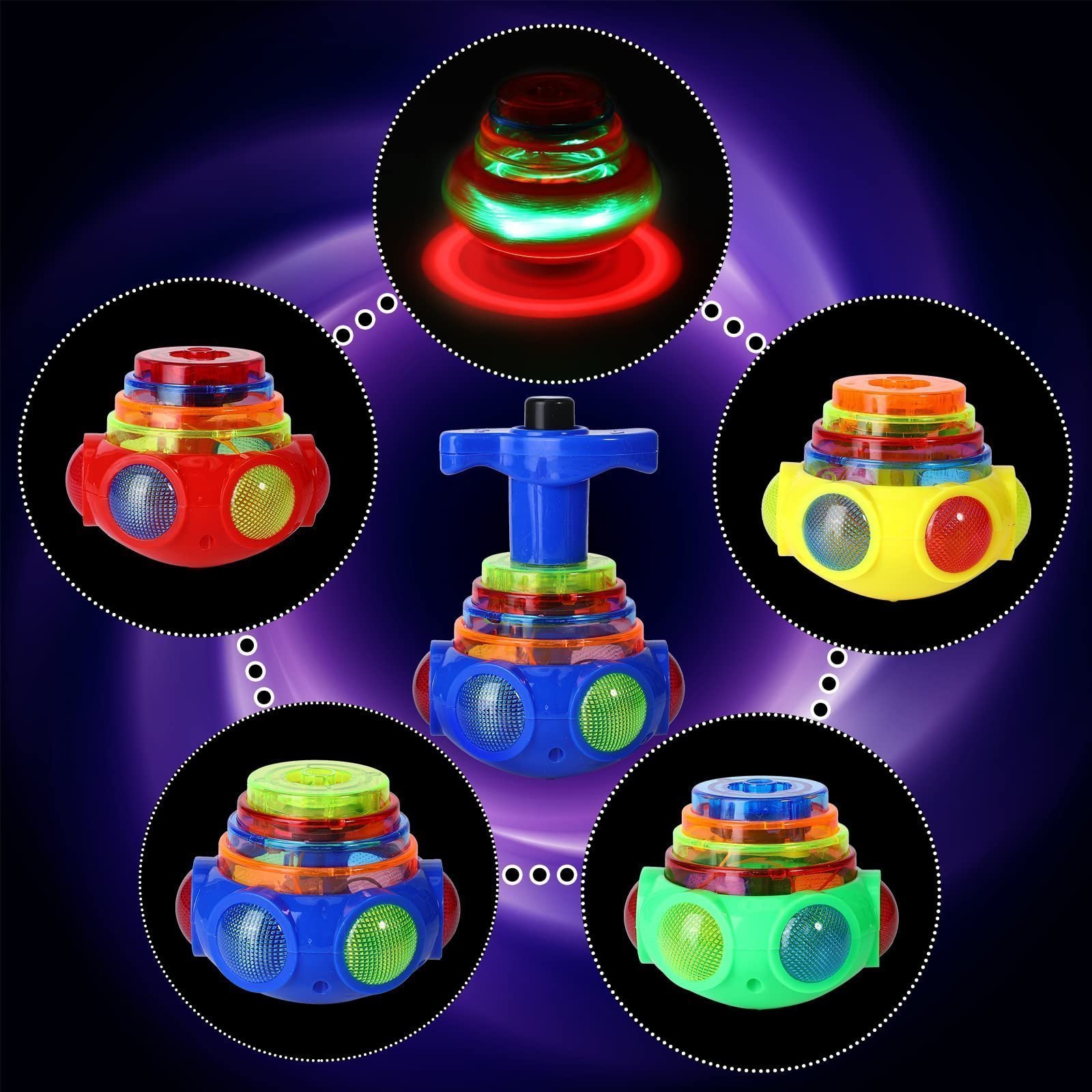 🔥BIG SALE - 50% OFF🔥 Music Flashing Spinners Toy With Launcher