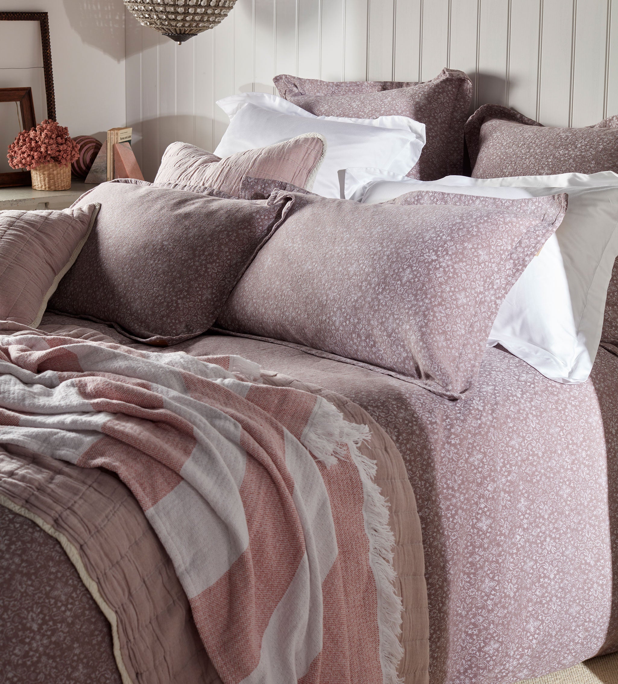 Jasmine Floral Jacquard 100% Cotton Duvet Cover