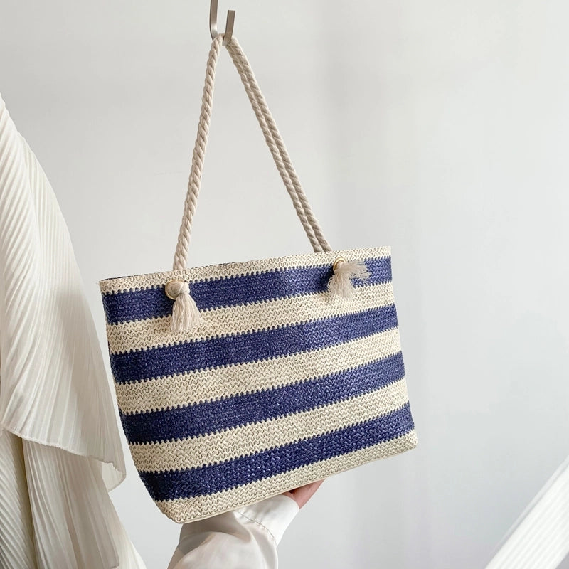 Women's All Seasons Straw Classic Style Shoulder Bag
