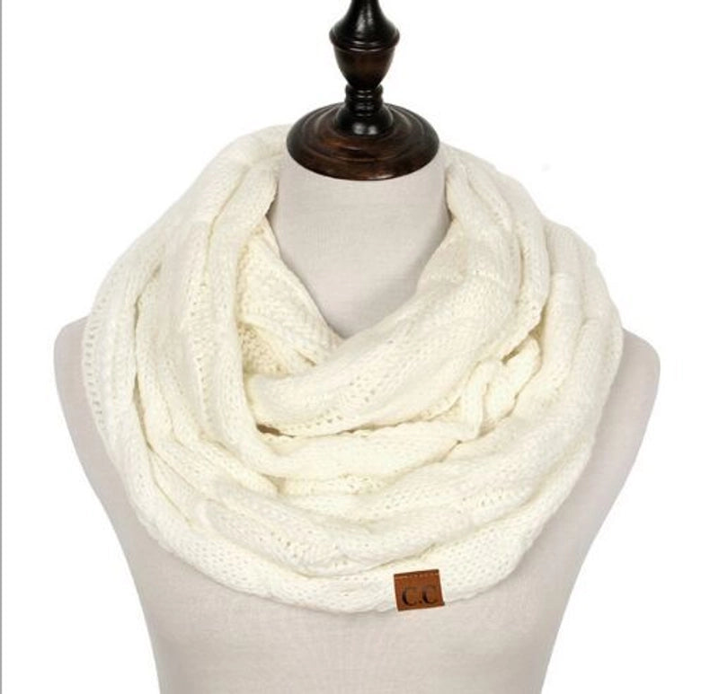 Women's Streetwear Solid Color Knit Scarf