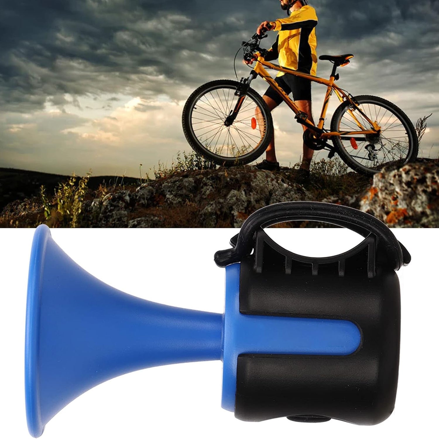 Bicycle Air Horn Loud - 120dB 1 Sound Mode Electronic Bicycle Bell.Super Electric Horn with Long Standby Button Battery Operated/IPX4 Waterproof Loud Bell for Adults