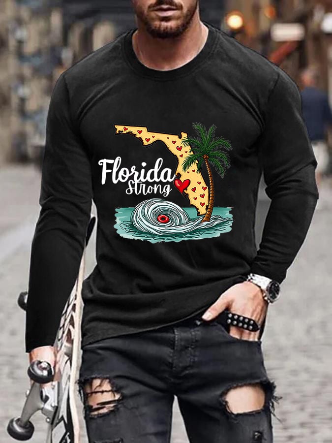 Men's Florida Strong Printed Casual T-Shirt