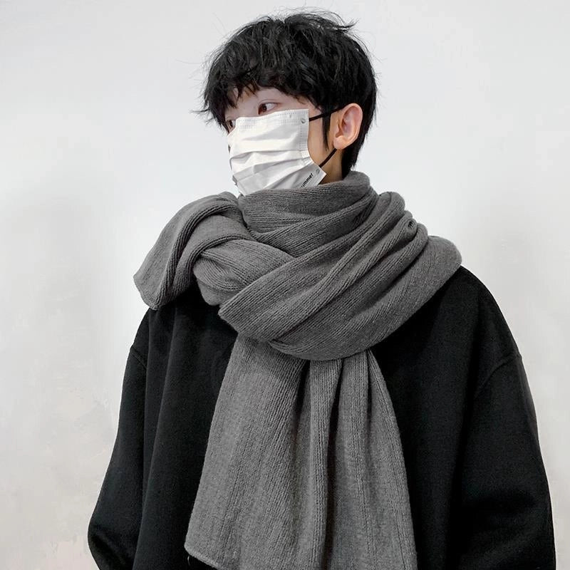 Women's Minimalist Classic Style Solid Color Yarn Scarf