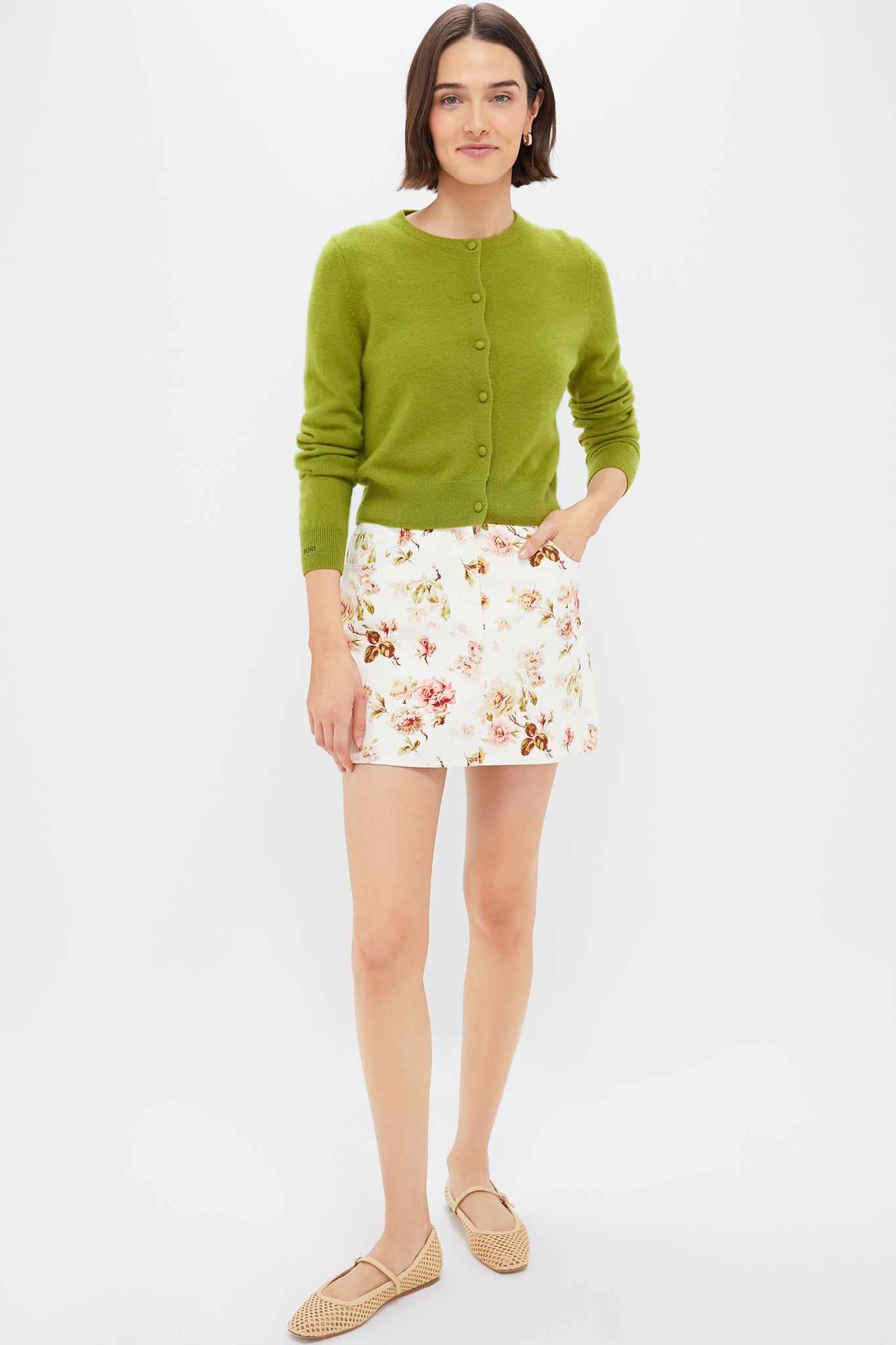 Romantic Floral Denim Pippa Mini Skirt
