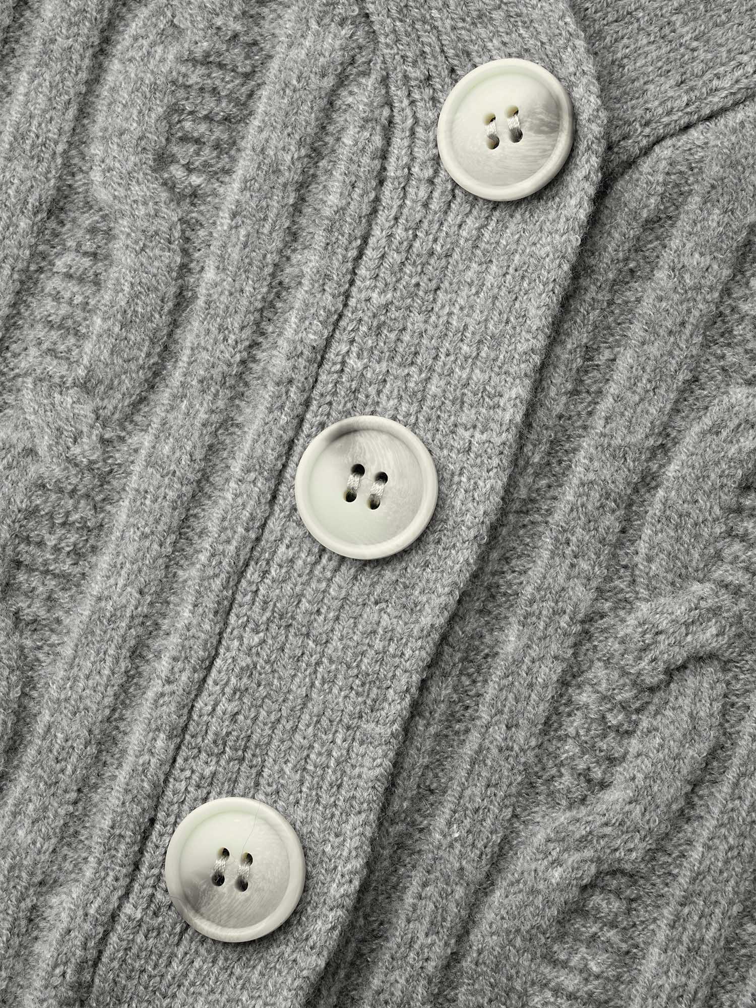 Supersoft Essentials Cable Knit Button Up Pullover
