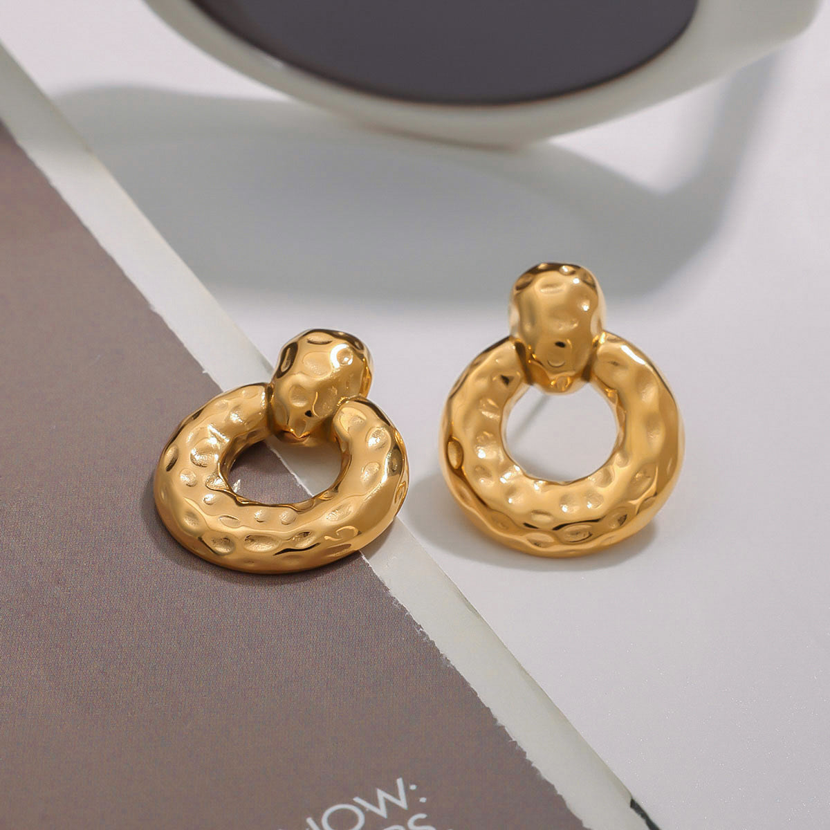 Stainless Steel Circle Earrings Earrings Design Niche Earrings Titanium Steel