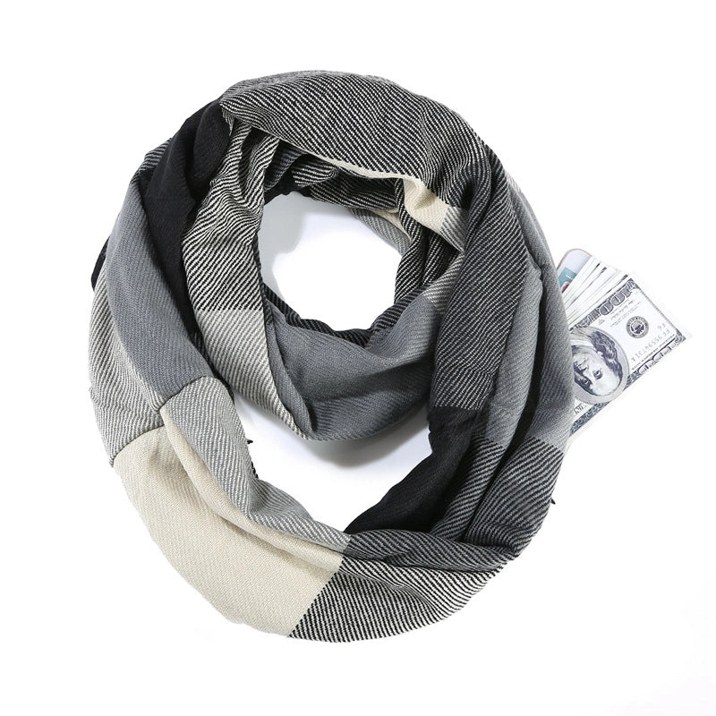 Women's Classic Style Color Block Imitation Cashmere Scarf