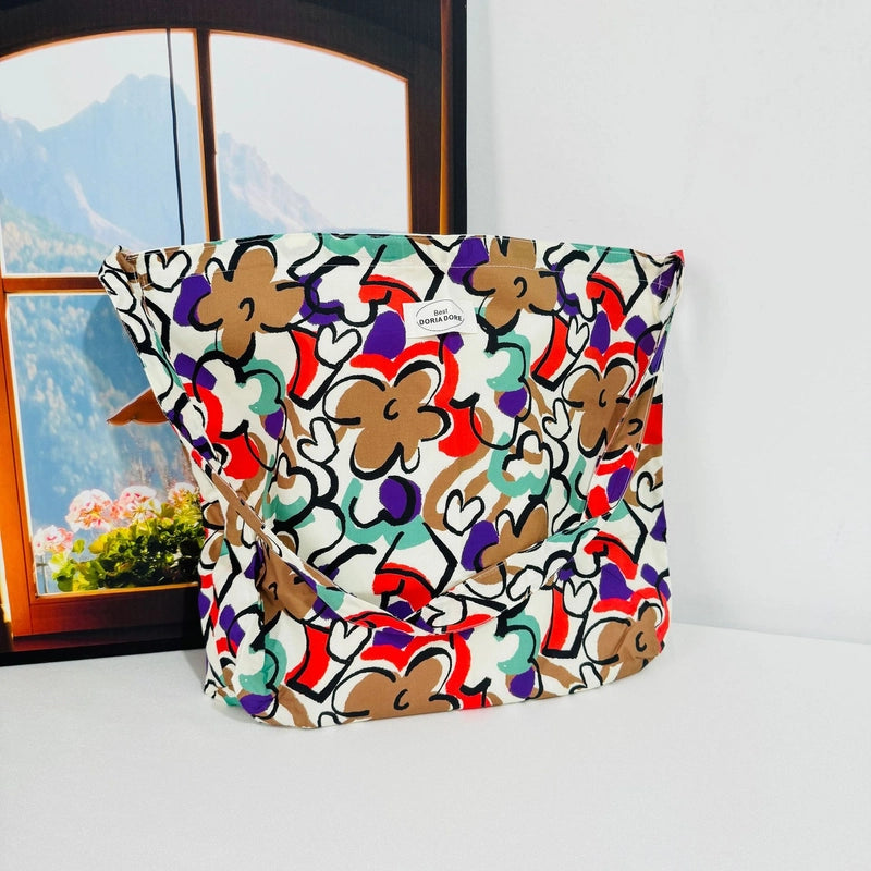 New Niche Design Floral Shoulder Bag Crossbody Bag Women's Fresh Sweet Street Large Capacity Handbag Trendy