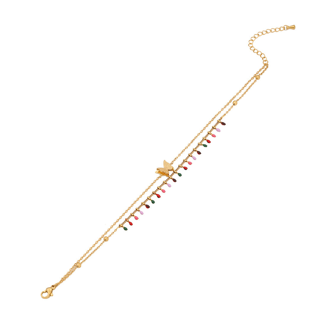 Women Fashion Heart Stainless Steel Anklets
