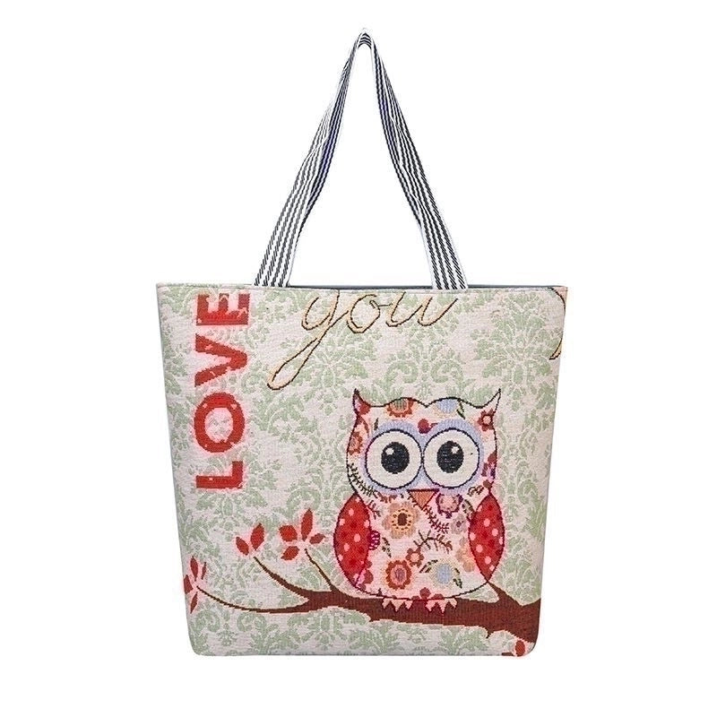 Women's Ethnic Style Butterfly Canvas Shopping Bags