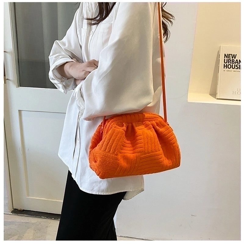 Women's Small All Seasons Plush Basic Cloud Shape Bag