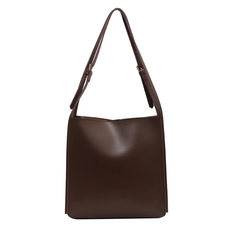 Women's All Seasons Pu Leather Solid Color Streetwear Square Open Shoulder Bag