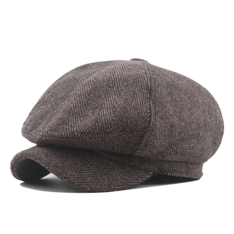 Men's Vintage Style British Style Argyle Curved Eaves Beret Hat