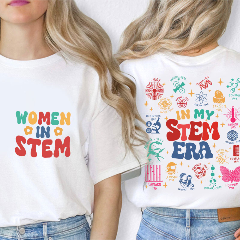 Cool Science In My Stem Era Teacher Two Sided T-Shirt