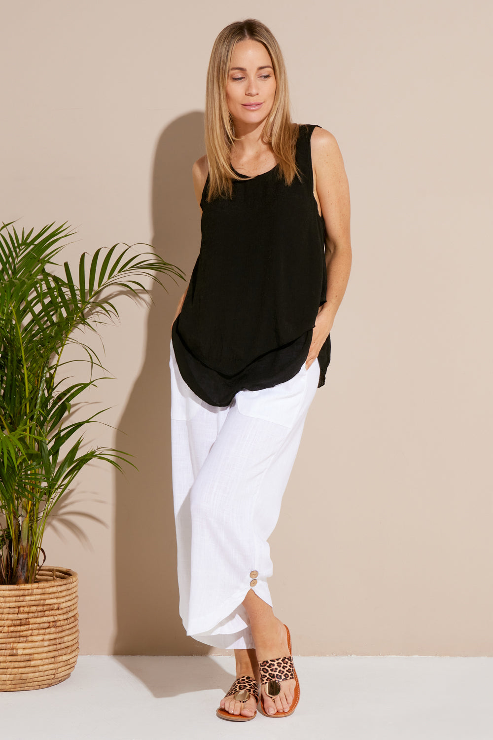 Cartia Linen Pants - Ivory