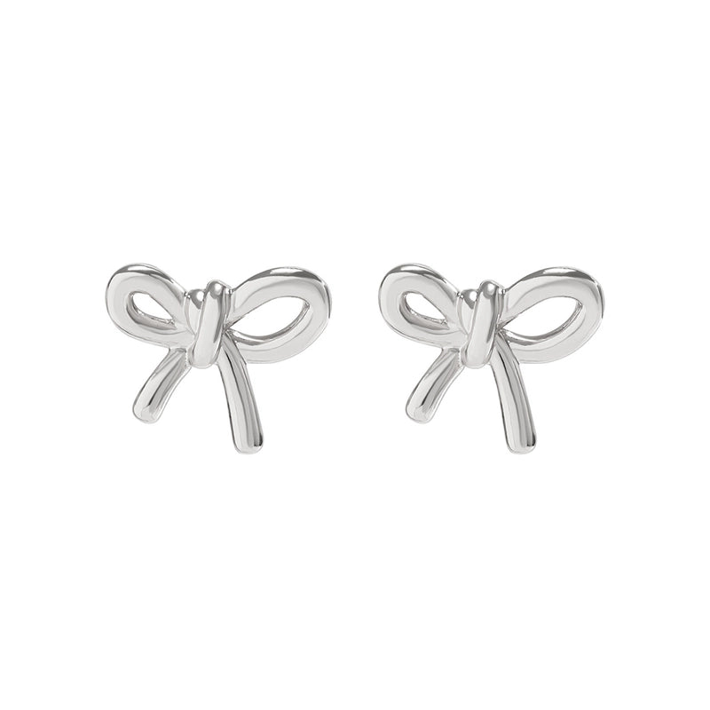 Modern Style Minimalist Bow Knot Copper Handmade Plating 18k Gold Plated Jewelry Set