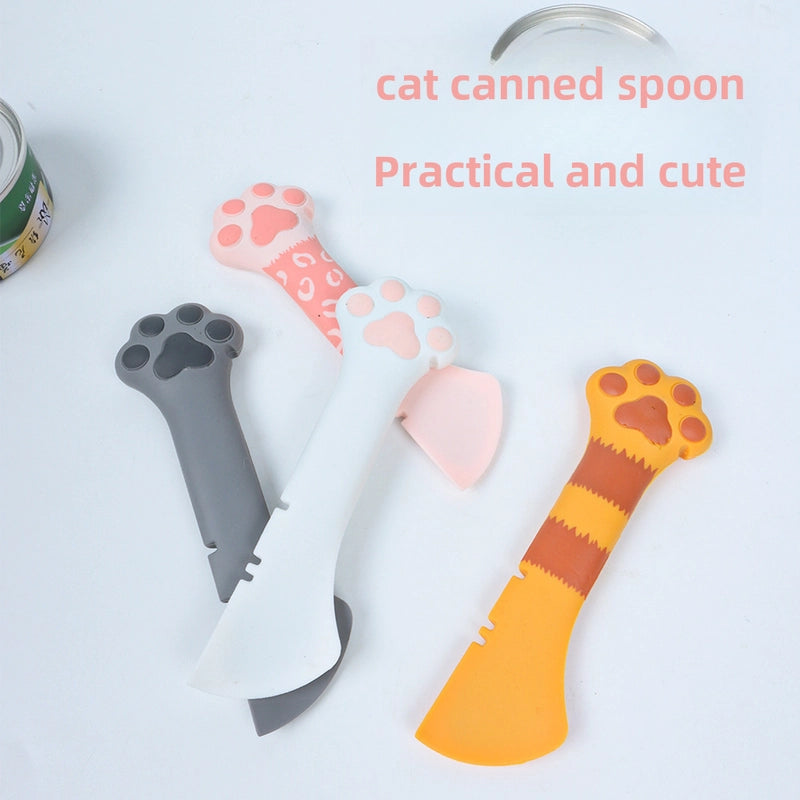 New Pet Can Spoon Multifunctional Cat Claw Feeding Shovel Mixing Spoon Can Lid Cat Can Opener In Stock