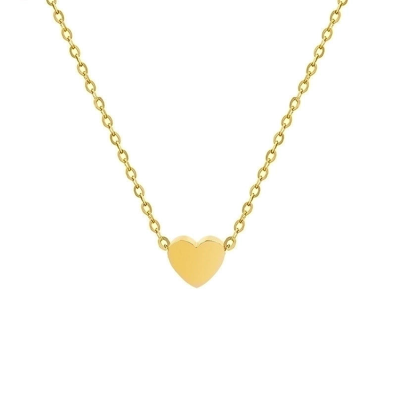 Heart 304 Stainless Steel 18K Gold Plated Plating Necklace