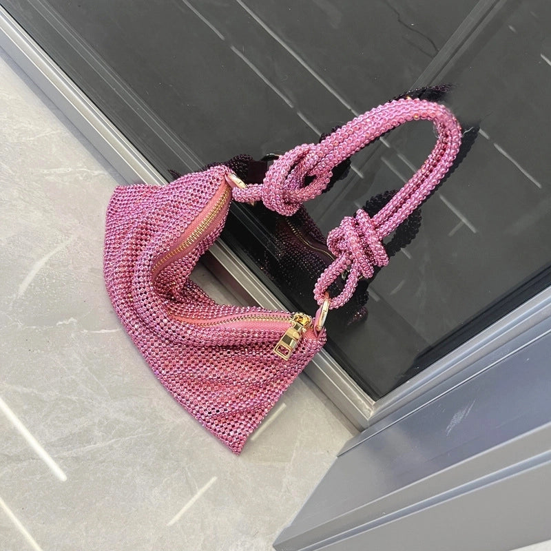 Women's Small Polyester Solid Color Classic Style Square Zipper Underarm Bag