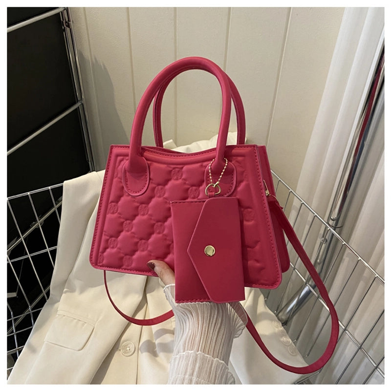 Women's Large Small Summer Pu Leather Solid Color Elegant Basic Classic Style Zipper Handbag
