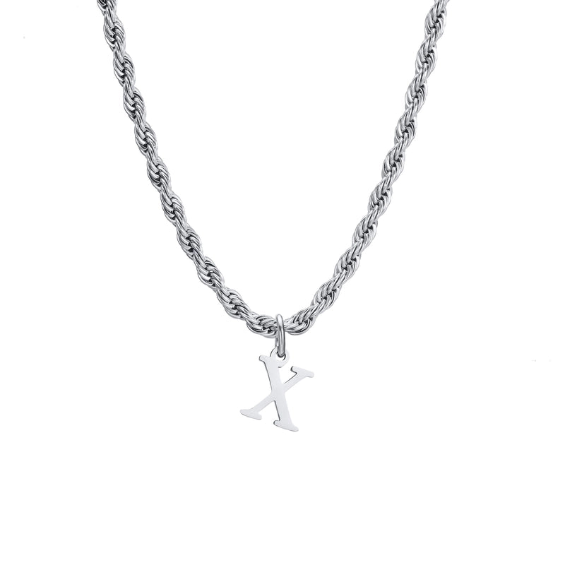 Minimalist Letter Stainless Steel Gold Plated Pendant Necklace