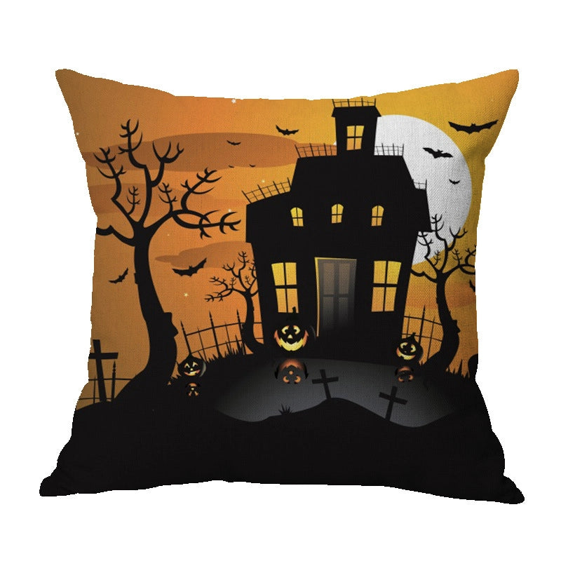 Halloween Punk Skull Linen Pillow Cases Couch & Sofa Decor