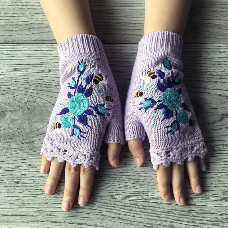 Hand Embroidered Gloves