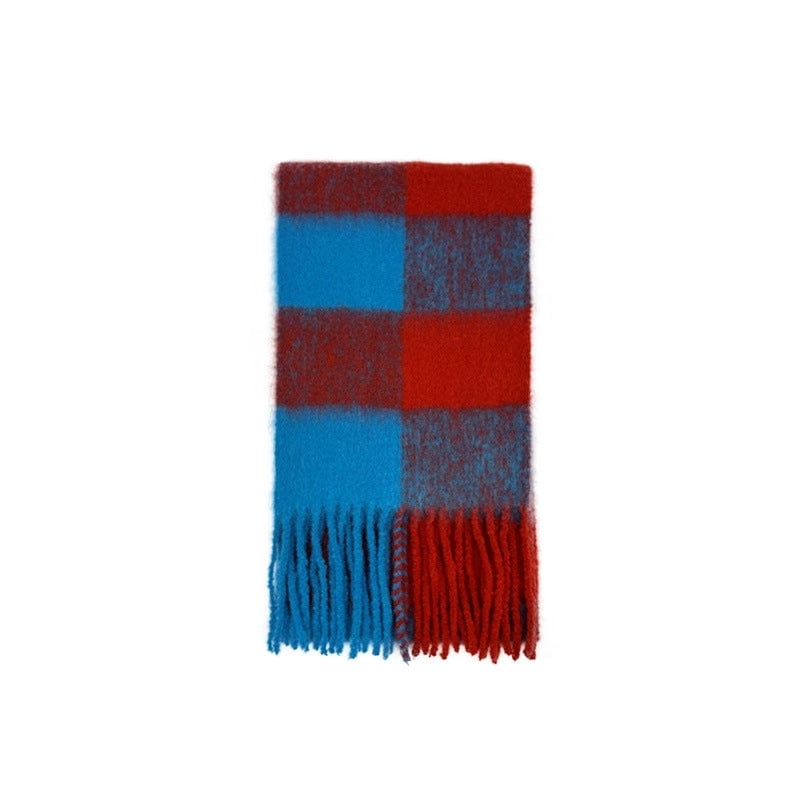 Women's Elegant Basic  Lattice Artificial Wool Wool Blend Scarf
