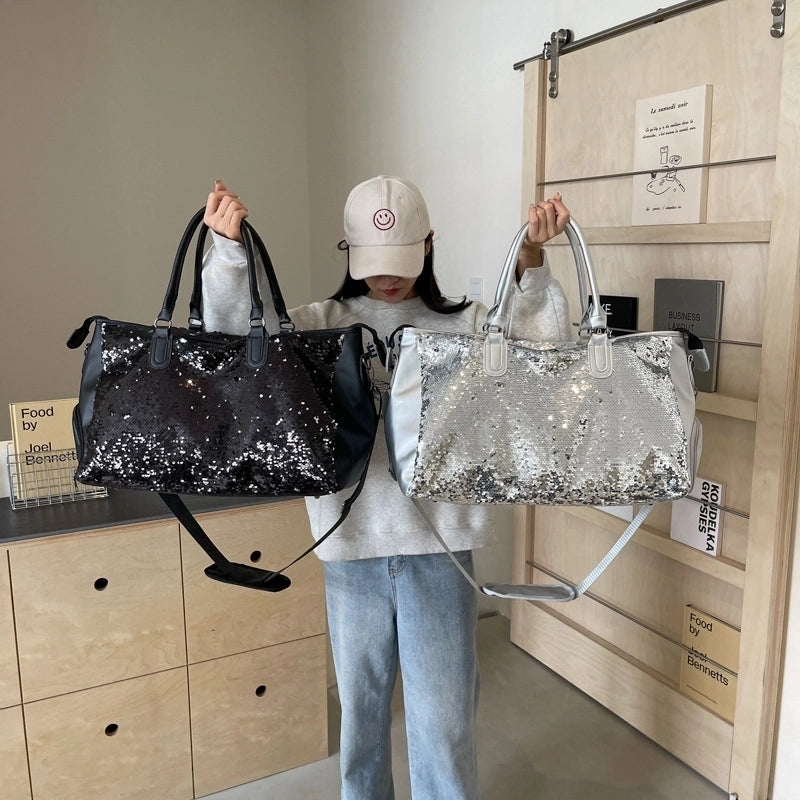 Unisex Basic Solid Color Pu Leather Travel Bags