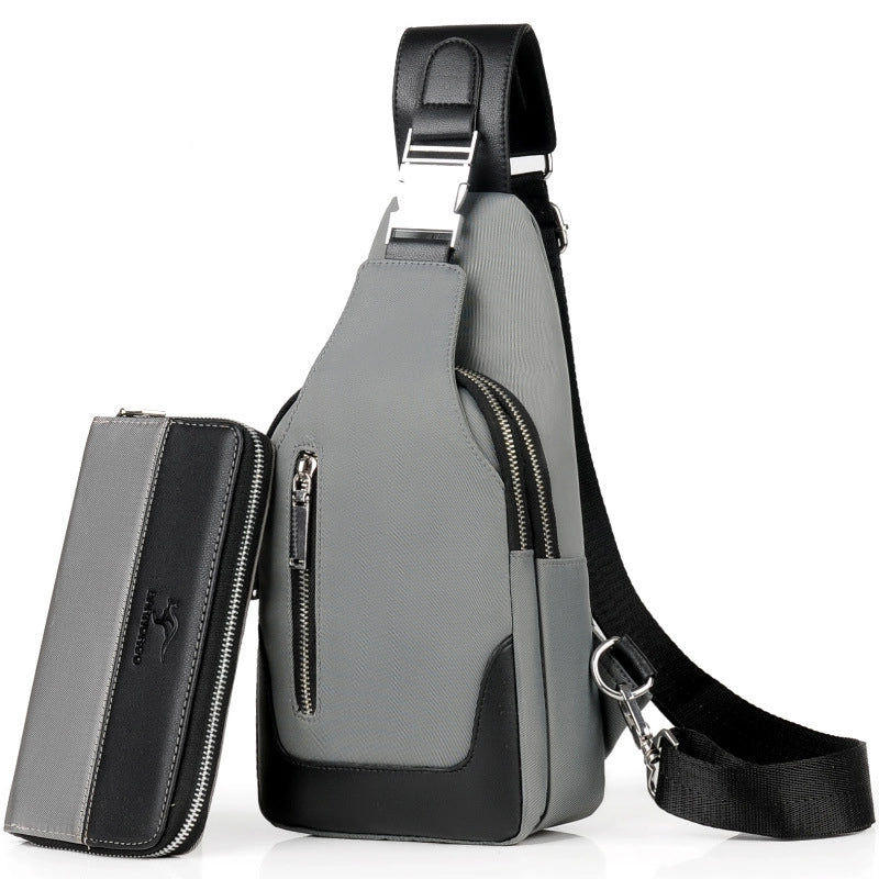 Men's Classic Style Sports Solid Color Oxford Cloth Waist Bags
