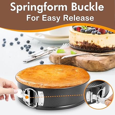3-Piece Non-Stick Cake Tin Set (22cm. 24cm. 26cm) . Round Bakeware Cake Pan