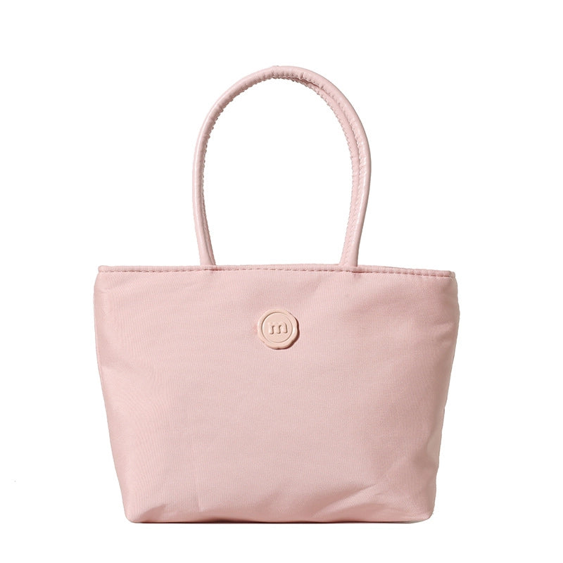 Women's Nylon Solid Color Basic Classic Style Square Zipper Handbag
