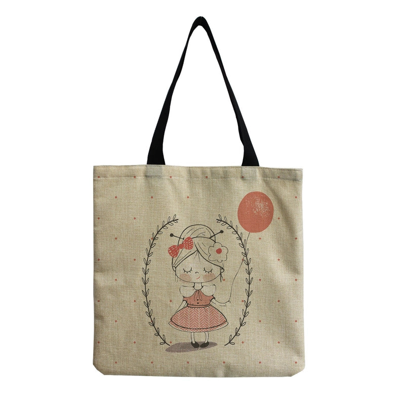 Women's Cotton And Linen Multicolor Vintage Style Vacation Square Open Shoulder Bag
