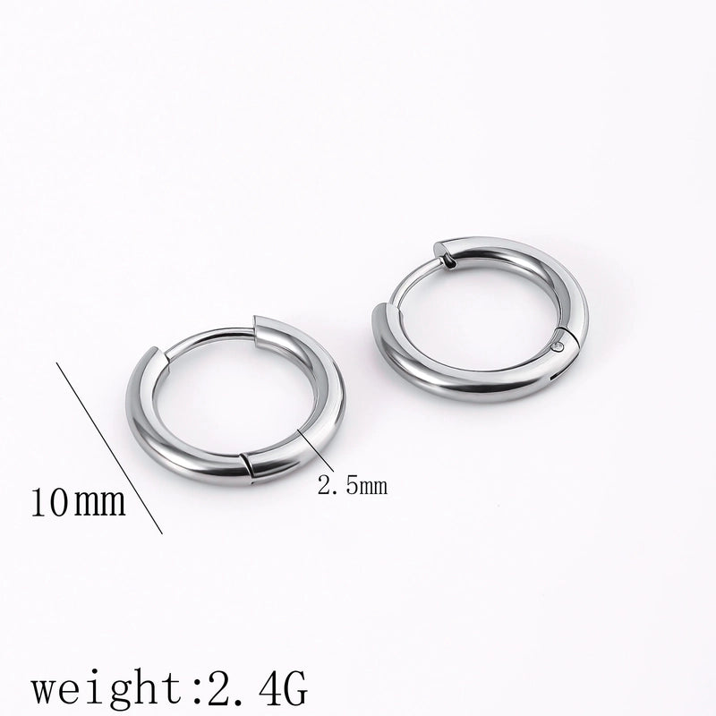 12 Pieces Minimalist Commute Geometric Heart Shape Plating Titanium Steel Drop Earrings Earrings Ear Studs