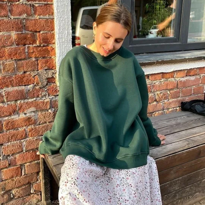 🔥 Hot sale 2024 🔥 Effen oversized sweatshirt met ronde hals