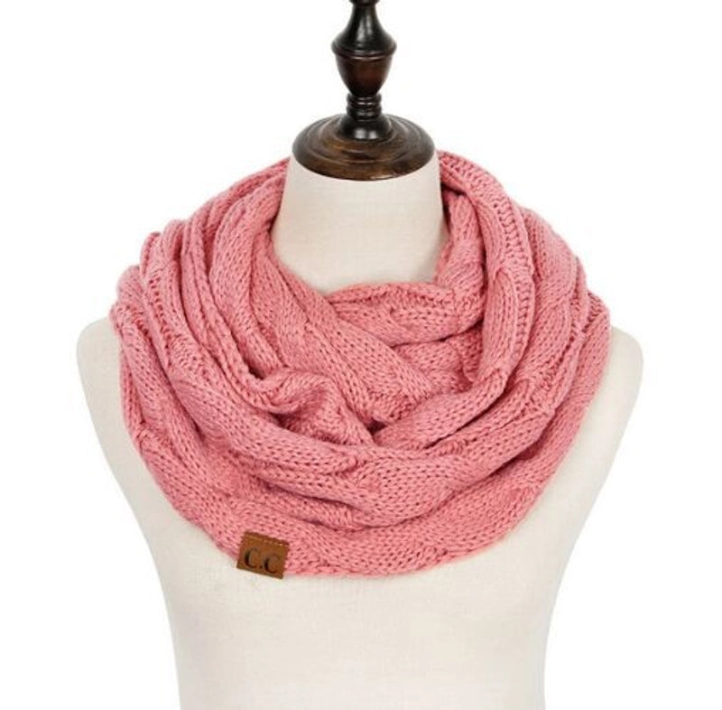 Women's Streetwear Solid Color Knit Scarf