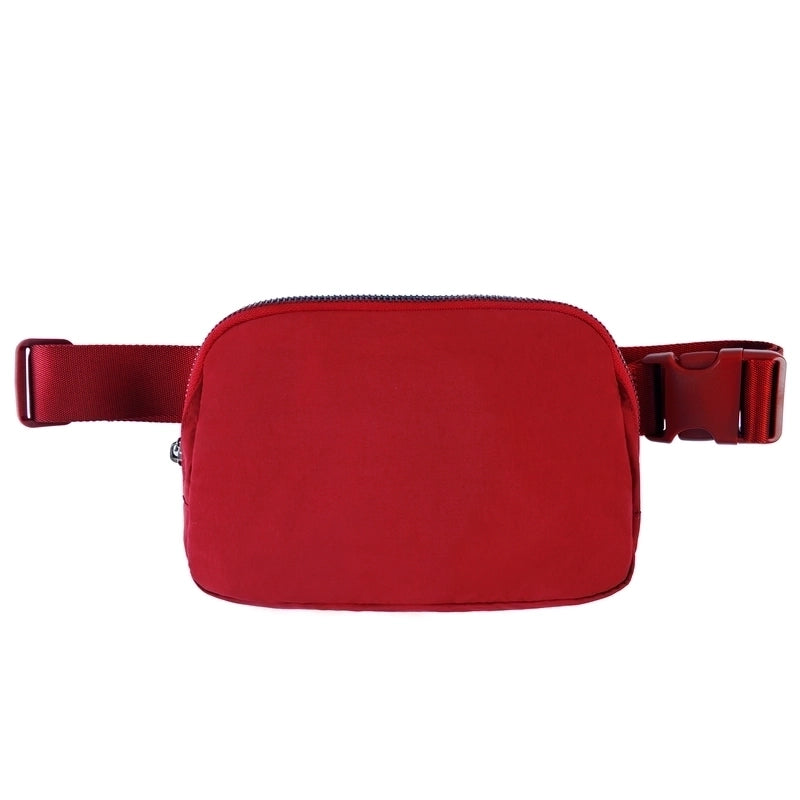 Women's Sports Solid Color Nylon Waist Bags