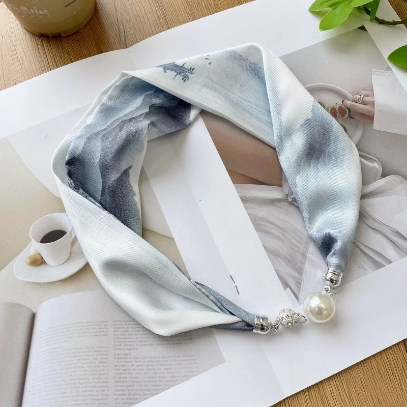 Women's Casual Color Block Imitated Silk Silk Scarf