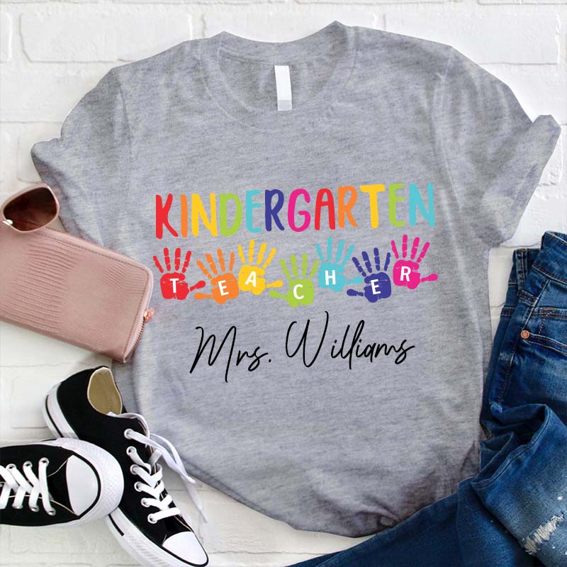 Personalized Students' Palms Teacher T-Shirt