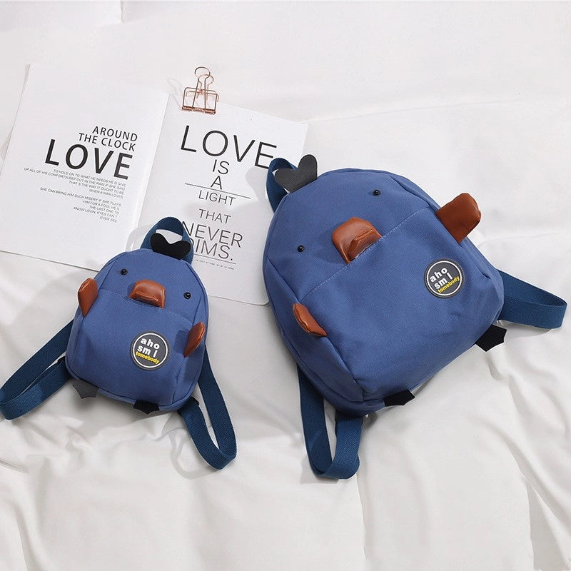 Cartoon Solid Color School Daily Kids Backpack